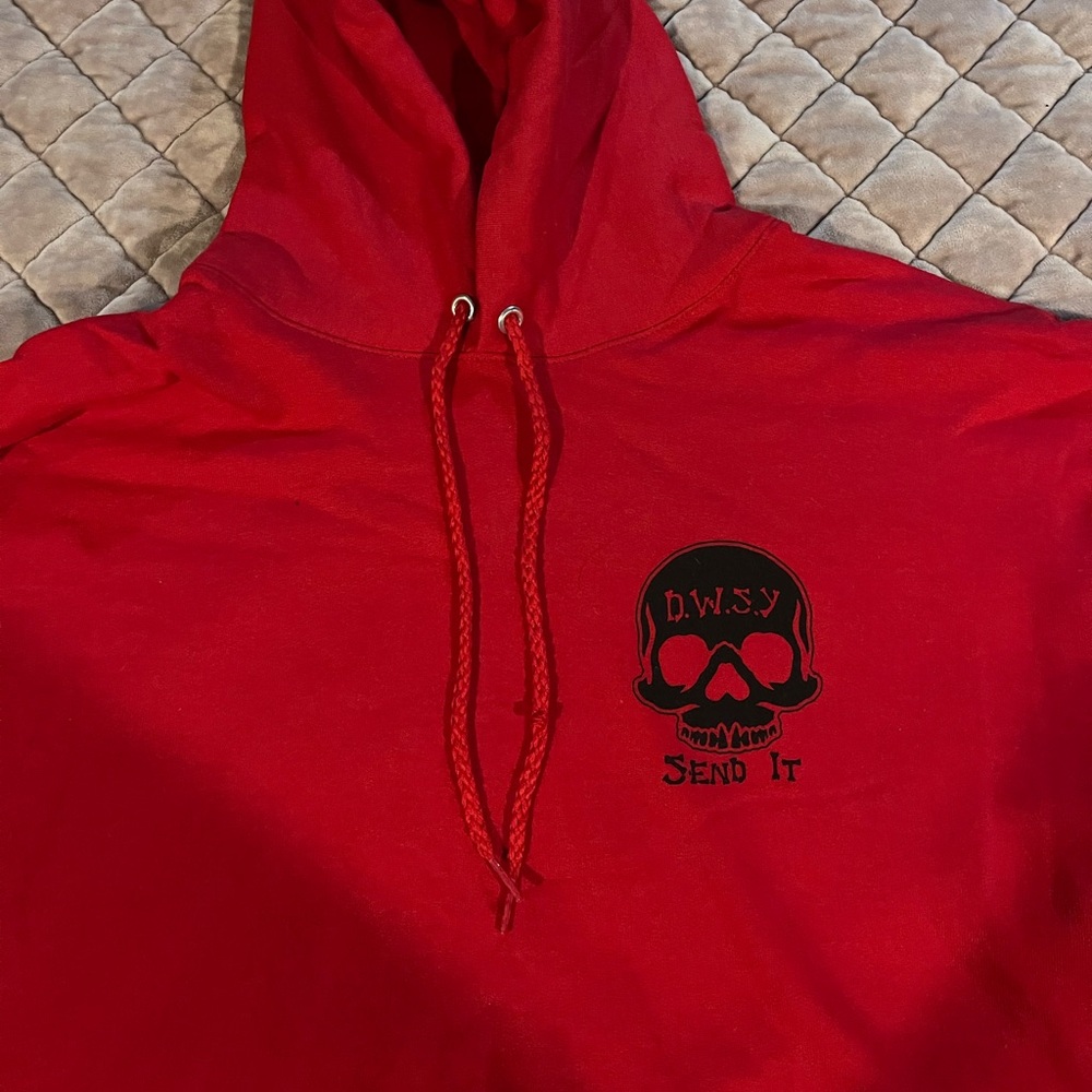 Hanes EcoSmart Red Send It Society Hoodie